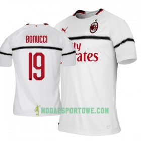 Koszulka AC Milan Leonardo Bonucci 19 Wyjazdowe Stroje Piłkarskie 2018-2019 Krótki Rękaw